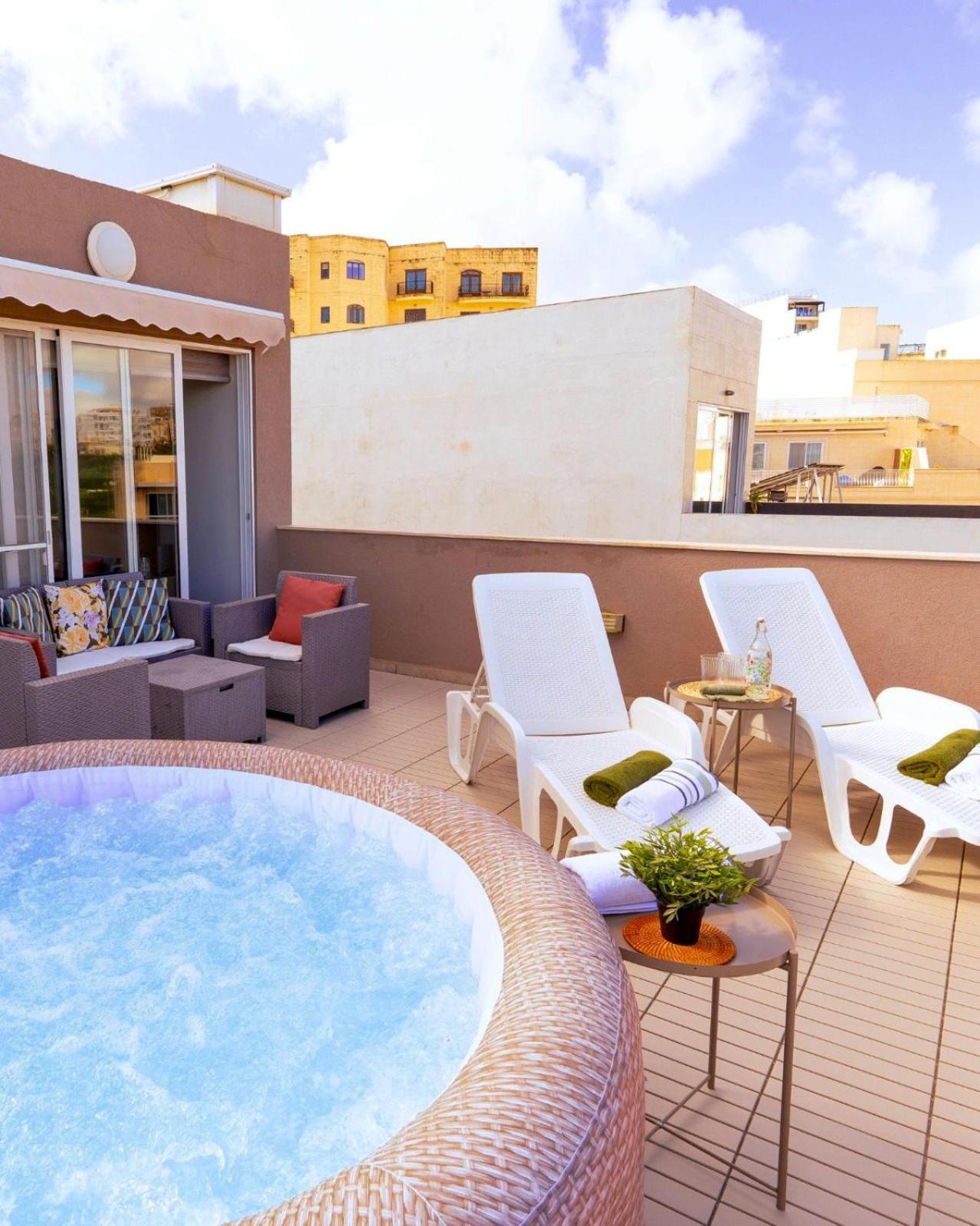 スリーマLa88 Bayview Penthouse With Jacuzziアパートメント エクステリア 写真